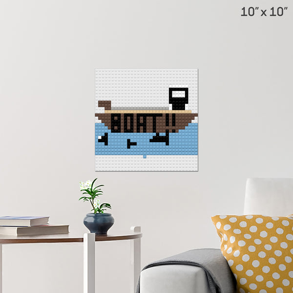 Boy overboard boat Brick Poster