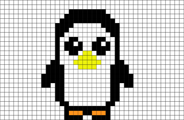 Brik Penguin Pixel Art