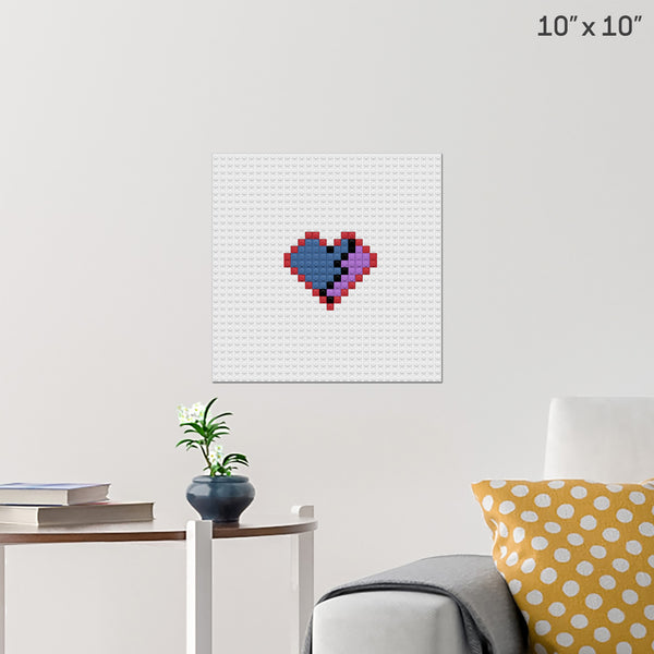 broken heart Brick Poster