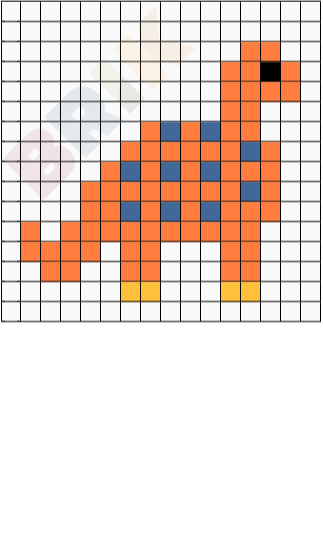 Brontosaurus Pixel Art