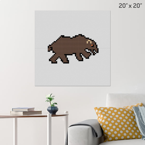 Brown Bear Brick Poster