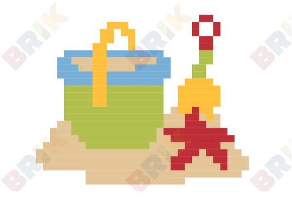 Build A Sandcastle Pixel Art