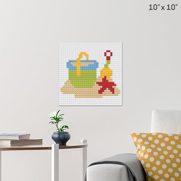 Build A Sandcastle Brick Poster