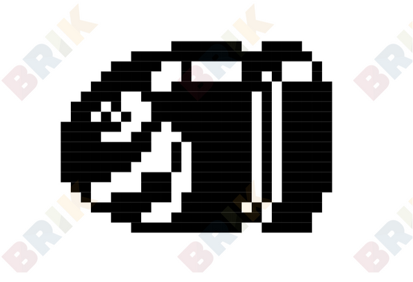 Bullet Bill Pixel Art