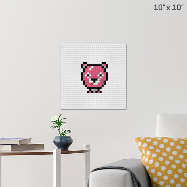 Bunny Brawl Brick Poster