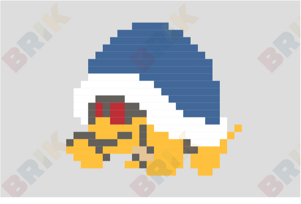 Buzzy Beetle Pixel Art
