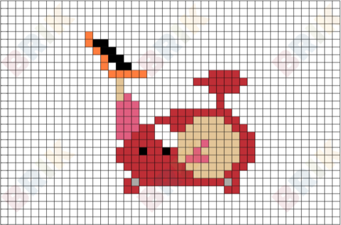 Stationary Bike Pixel Art