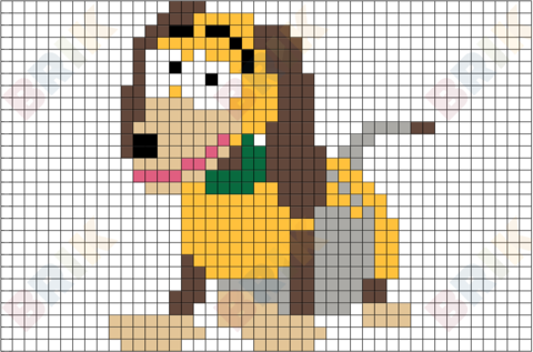Slinky Dog Pixel Art
