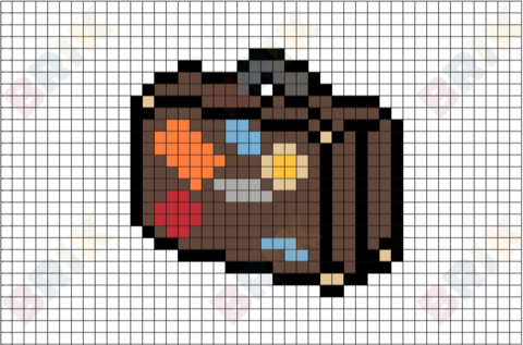 Suitcase Pixel Art
