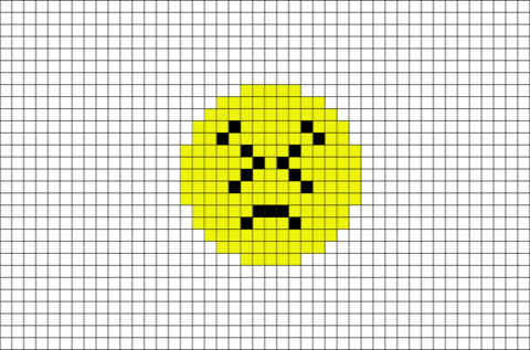 Confounded Face Emoji Pixel Art