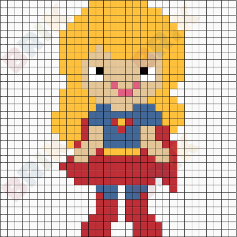 Supergirl Pixel Art