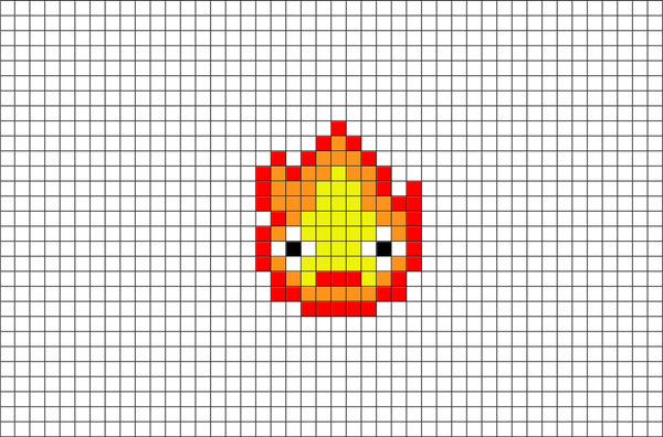 Calcifer Pixel Art
