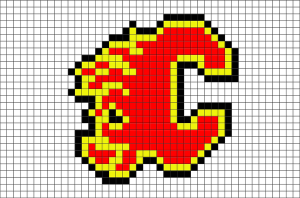 Calgary Flames Pixel Art