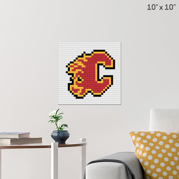Calgary Flames Brick Poster