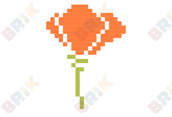 California Poppy Day Pixel Art