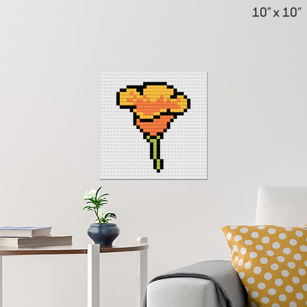 California Poppy Day Brick Poster