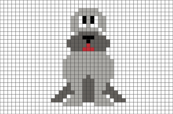 California Sea Lion Pixel Art