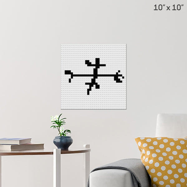 Calm Anger Rune Brick Poster