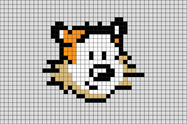 Calvin and Hobbes Pixel Art