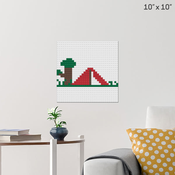 camp in the woods Brick Poster