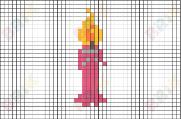 Candle Pixel Art