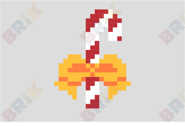 Candy Cane Pixel Art