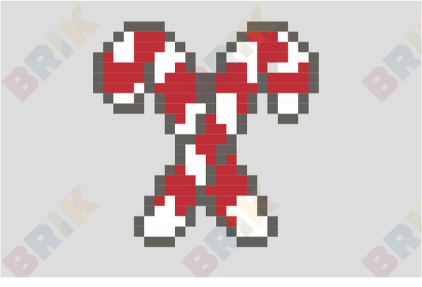 Candy Cane Pixel Art