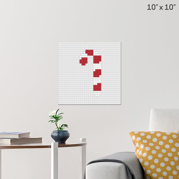 Candy Cane Brick Poster