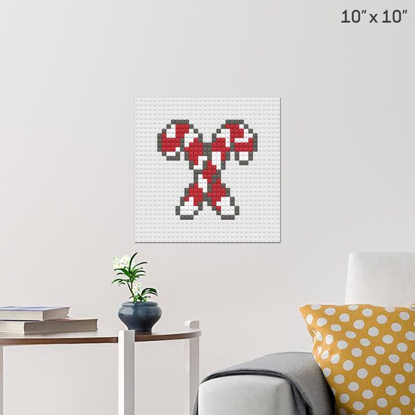 Candy Cane Brick Poster