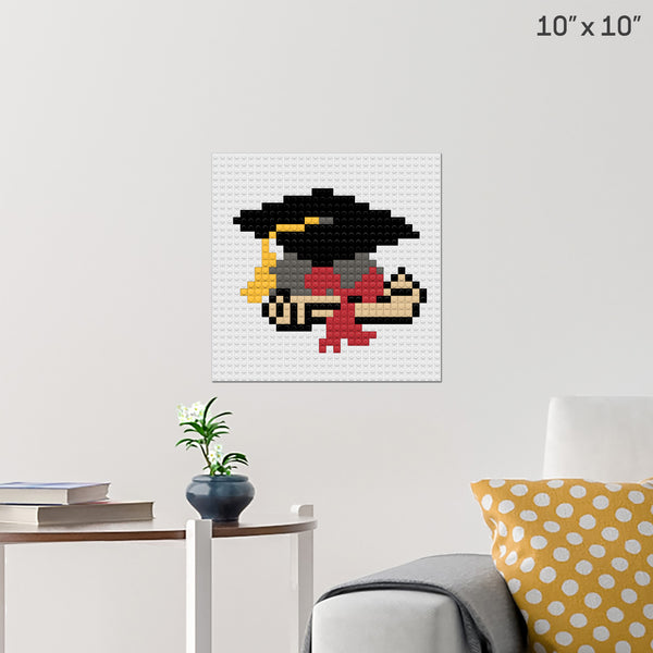 Cap and Diploma Brick Poster