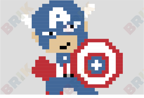 Captain America Pixel Art