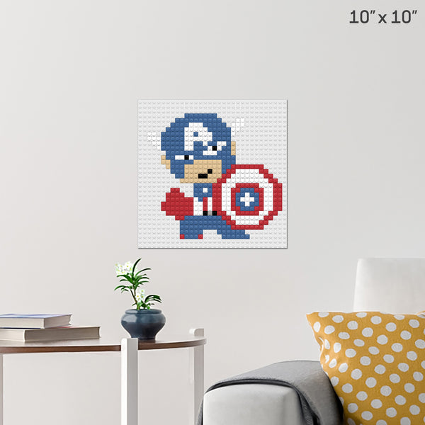 Captain America Brick Poster