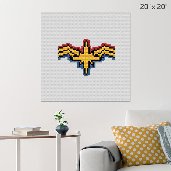 Captain Marvel Brick Poster
