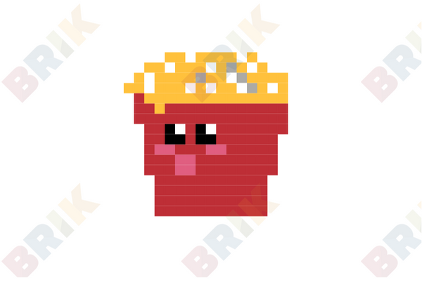 Caramel Popcorn Day Pixel Art