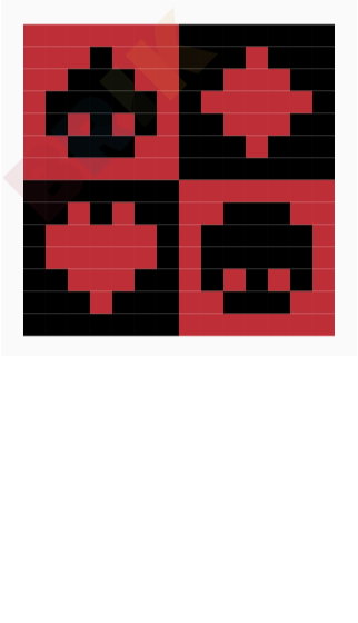 Card Suits Pixel Art