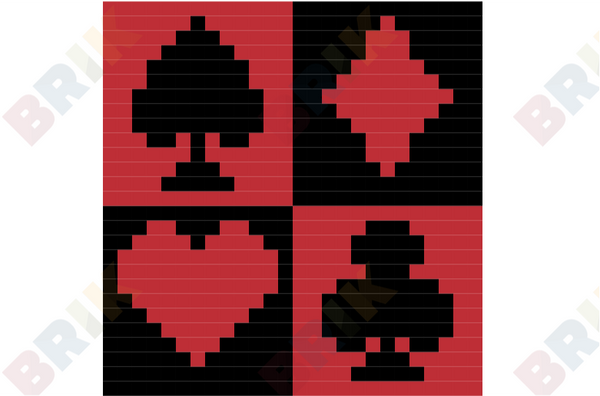 Card Suits Pixel Art