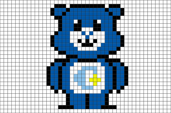 Care Bear Bedtime Bear Pixel Art