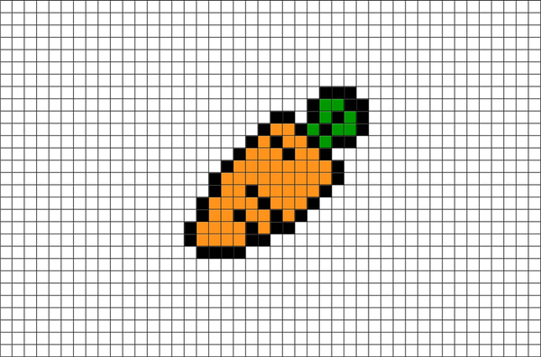 Carrot Pixel Art
