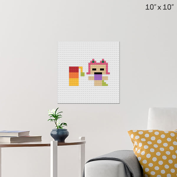 cat grl Brick Poster