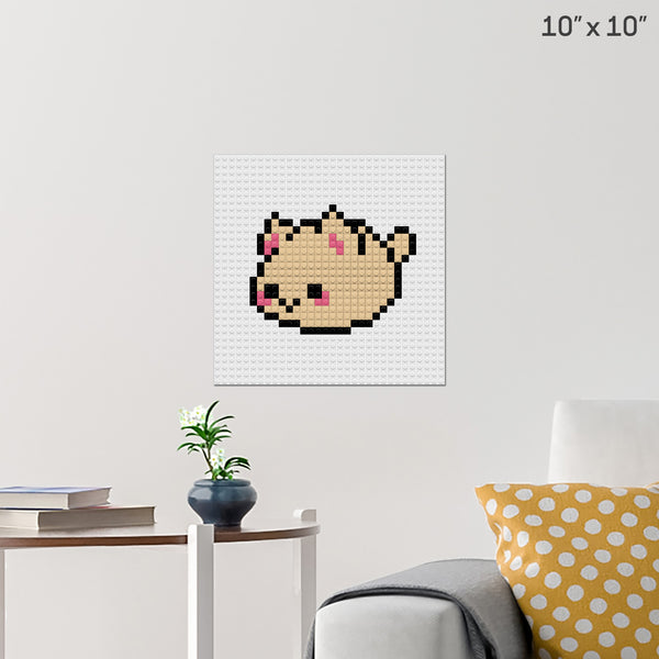 Cat Brick Poster