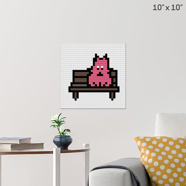 Cat Brick Poster