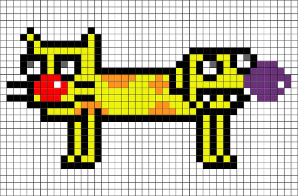 CatDog Pixel Art
