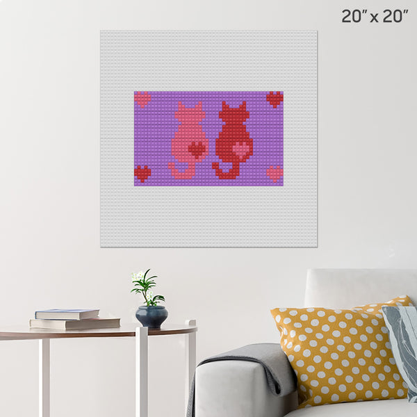 cats in love Brick Poster