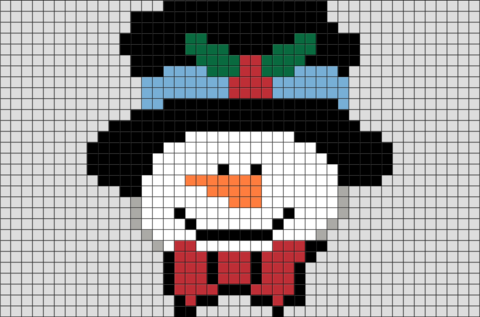 Snowman Pixel Art