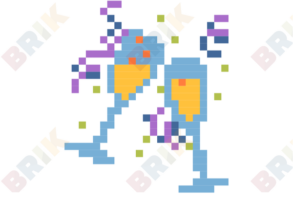 Champagne Pixel Art