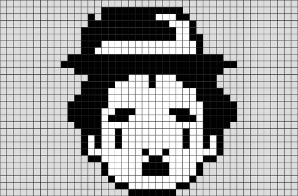 Charlie Chaplin Pixel Art