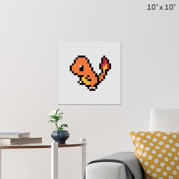 Charmander Pokemon Brick Poster