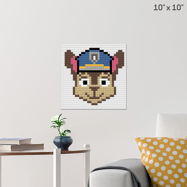 Chase Paw patrol Brick Poster