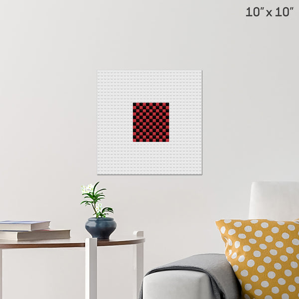 checker board Brick Poster