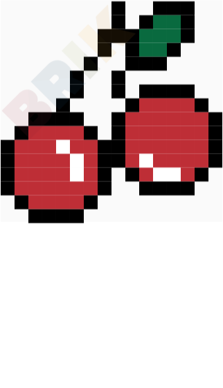 Cherry Fruit Pixel Art